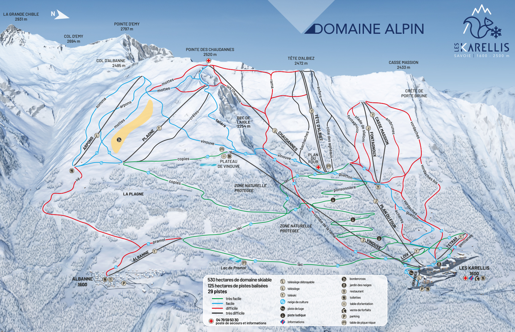 plan piste ski